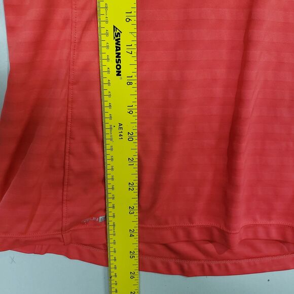 Saucony Womens RunDry Bright Pink Coral Striped Running Shirt Reflective M - Picture 9 of 9